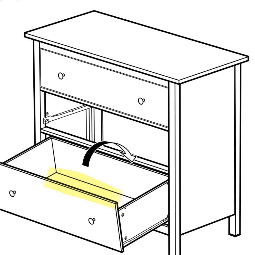 IKEA bottom panels of the HEMNES 3-drawer dresser’s drawer as a replacement part